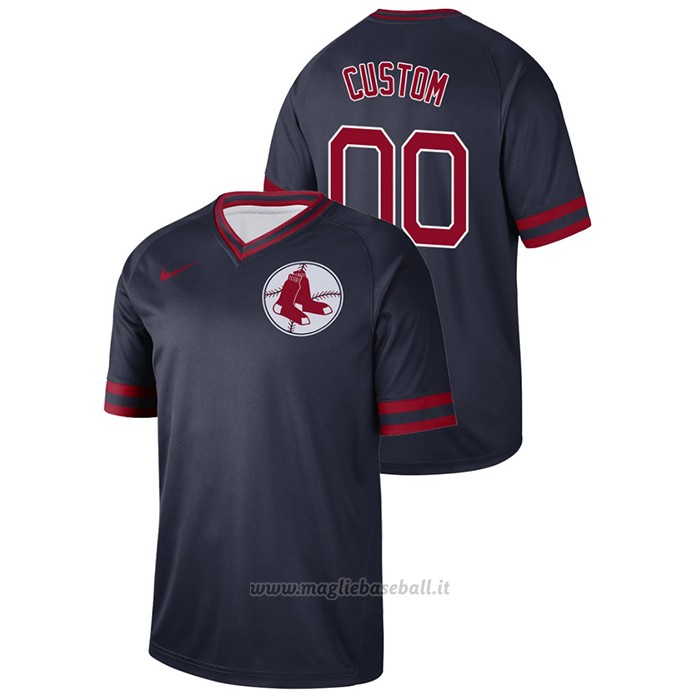 Maglia Baseball Uomo Boston Red Sox Personalizzate Cooperstown Collection Legend Blu